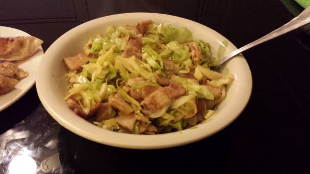 Chinese-American Stir-Fried Cabbage with Bacon from WW member Ralph Gobel